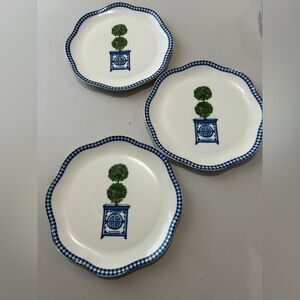 NWT Southern Living Blue and White Topiary set of 3